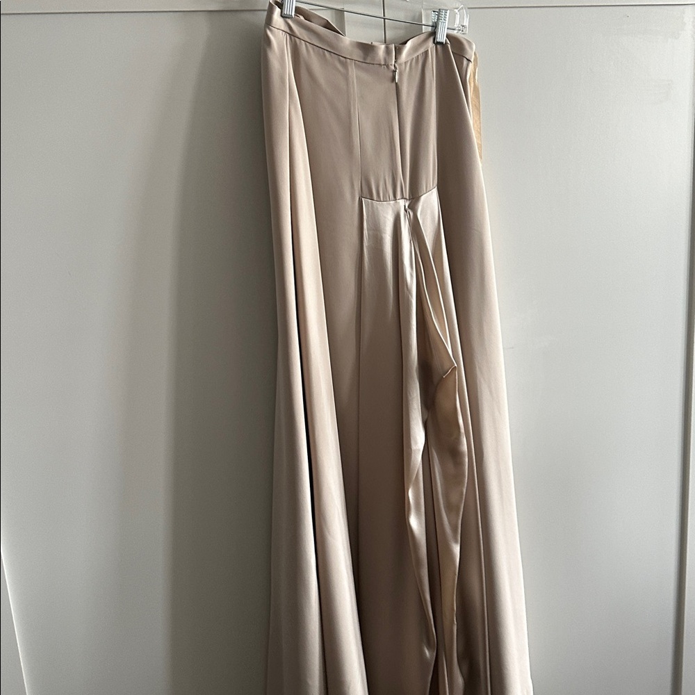 VTG / EUC Tiffany Kim Size 14 Beige Women's Silk Suit Set - Picture 9 of 10